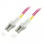 Duplex-LWL-Patchkabel EFB Elektronik LC–LC 0,5 m OM4 50/125 µm violett