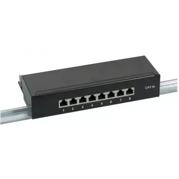 Patchpanel EFB Elektronik 37737SW.8 RJ-45 10000 Mbit/s Schwarz 1U