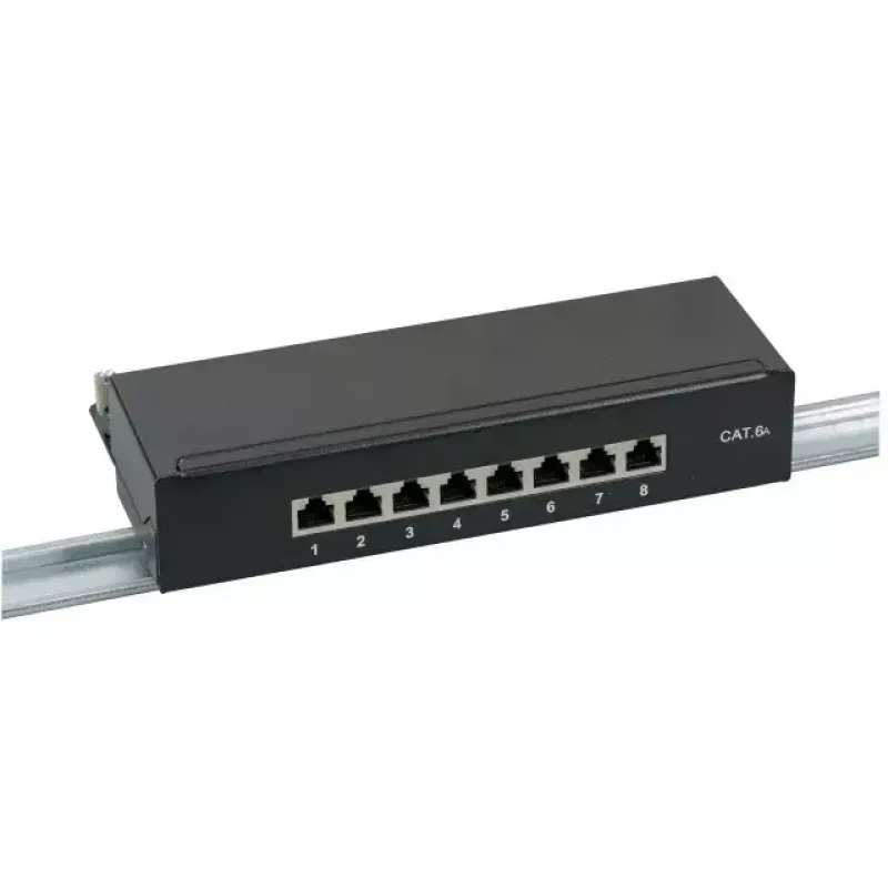 Patchpanel EFB Elektronik 37737SW.8 RJ-45 10000 Mbit/s Schwarz 1U
