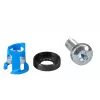 Kabelbinderhalterung EFB Elektronik 691104, Nylon und Stahl, Blau/Silber, 50er-Pack
