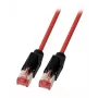 Netzwerkkabel EFB Elektronik K8048PUI1 — Cat6a S/FTP (S-STP), 1 m, RJ-45 auf RJ-45, vergoldete Kontakte, schwarz/rot