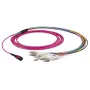 Glasfaserkabel EFB Elektronik MTPF12LCOM3-2 2 m OM3 MTP auf 12×LC Lila