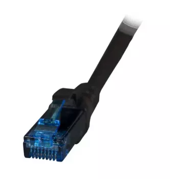 Netzwerkkabel EFB Elektronik K8109SW.3 — 3 m, Cat6a U/UTP, RJ-45 auf RJ-45, goldene Kontakte, schwarz