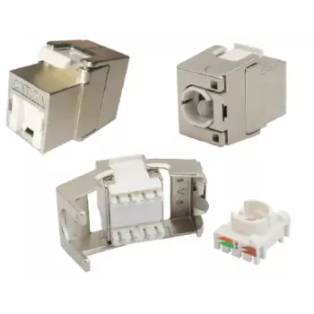 Keystone-Modul EFB Elektronik E-20093, flache Bauweise, silber, RJ-45-Buchse