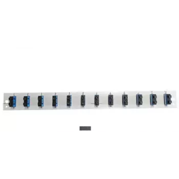 Patchfeld-Zubehör EFB Elektronik SB-FP-12SC-D-V-OM3 — 1U Rackeinbau, 12 SC, Grau, 432×13×43,5 mm