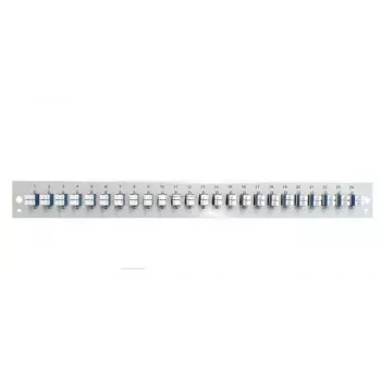 Patchpanel-Zubehör EFB Elektronik SB-FP-24SC-S-OM3 – 1HE-Rack, 24 SC-OM3-Ports, grau, 432×13×43,5 mm
