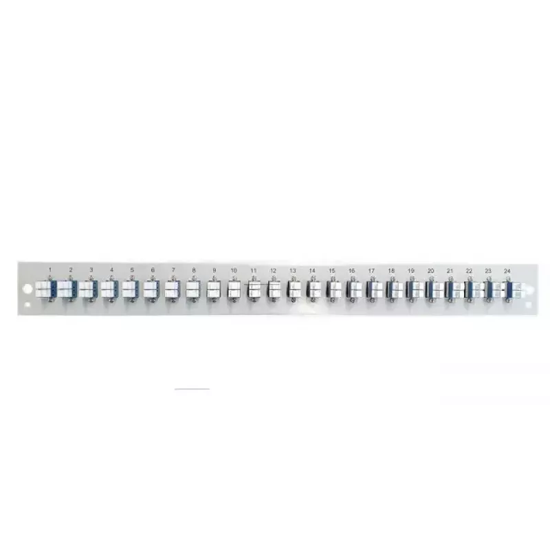 Patchpanel-Zubehör EFB Elektronik SB-FP-24SC-S-OM3 – 1HE-Rack, 24 SC-OM3-Ports, grau, 432×13×43,5 mm