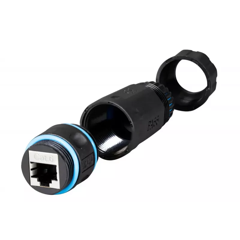 RJ45 Cat.6 IP68-Adapter EFB Elektronik Modell IP68DFKRJ45WP – wasserdichter Ethernet-Steckverbinder