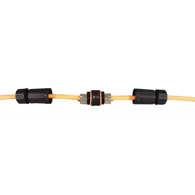 EFB Elektronik IP68DFKRJ456AWP Kabelverbinder 2x RJ-45 Schwarz