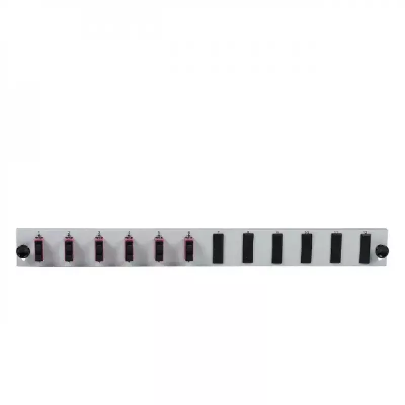 Patchpanel-Zubehör EFB Elektronik SB-FP-6SC-D-V-OM3, 1U Rackeinbau, 432×13×43,5 mm, grau