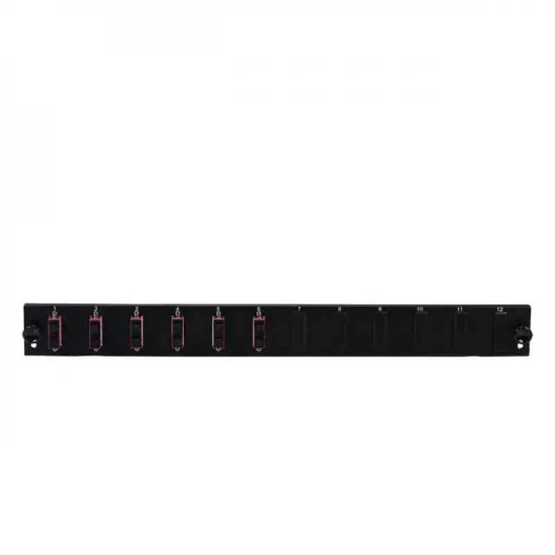 Patchpanel-Zubehör EFB Elektronik SB-FP-6SC-D-V-OM4 — Rackmontage 1U, 432×13×43,5 mm, grau