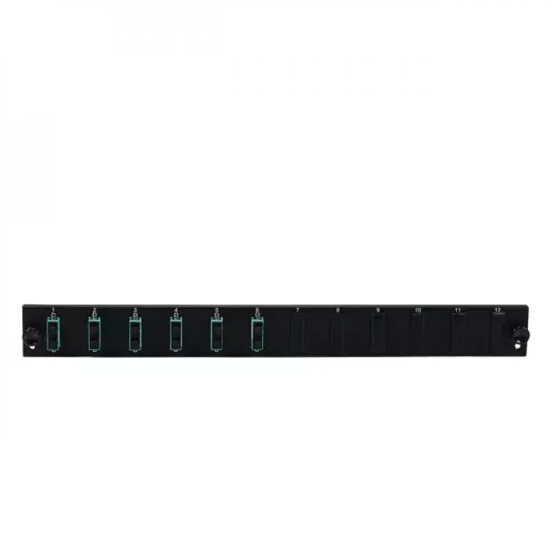 Patch-Panel-Zubehör EFB Elektronik SB-FP-6SC-D-V-OS2 — 1HE Rack, 432×13×43,5 mm, grau