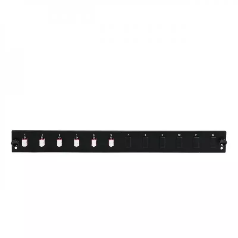 Patchpanel-Zubehör EFB Elektronik SB-FP-6SC-S-OM3 — 1U Rackeinbau, 6x SC, OM3, 432×13×43,5 mm, grau