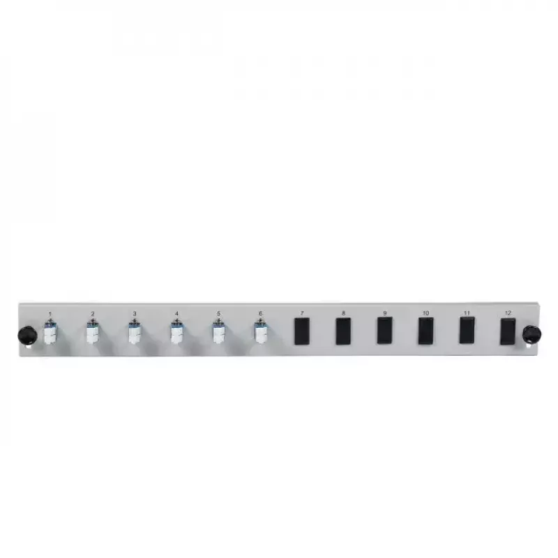 Patchpanel-Zubehör EFB Elektronik SB-FP-6SC-S-OM3 — 1U Rackeinbau, 6x SC, OM3, 432×13×43,5 mm, grau