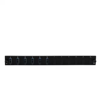 Patchpanel-Zubehör EFB Elektronik SB-FP-S-6SC-D-V-OS2 — 1U Rackeinbau, 6 SC Duplex, schwarz, 432×13×43,5 mm