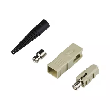 Glasfaserstecker SC Male EFB Elektronik 53206.21 – SC Simplex-Stecker, beige/schwarz
