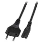 Netzkabel EFB Elektronik Euro‑C7, 180° abgewinkelt, schwarz, 5 m, 2×0,75 mm²