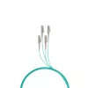 Glasfaserkabel EFB Elektronik O8303S10OM3 4x LC OM3 10 m Aqua Beige Schwarz