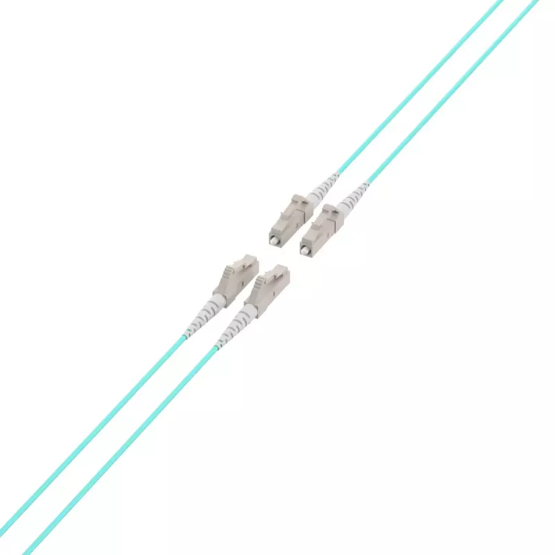 Glasfaserkabel EFB Elektronik O8303S10OM3 4x LC OM3 10 m Aqua Beige Schwarz