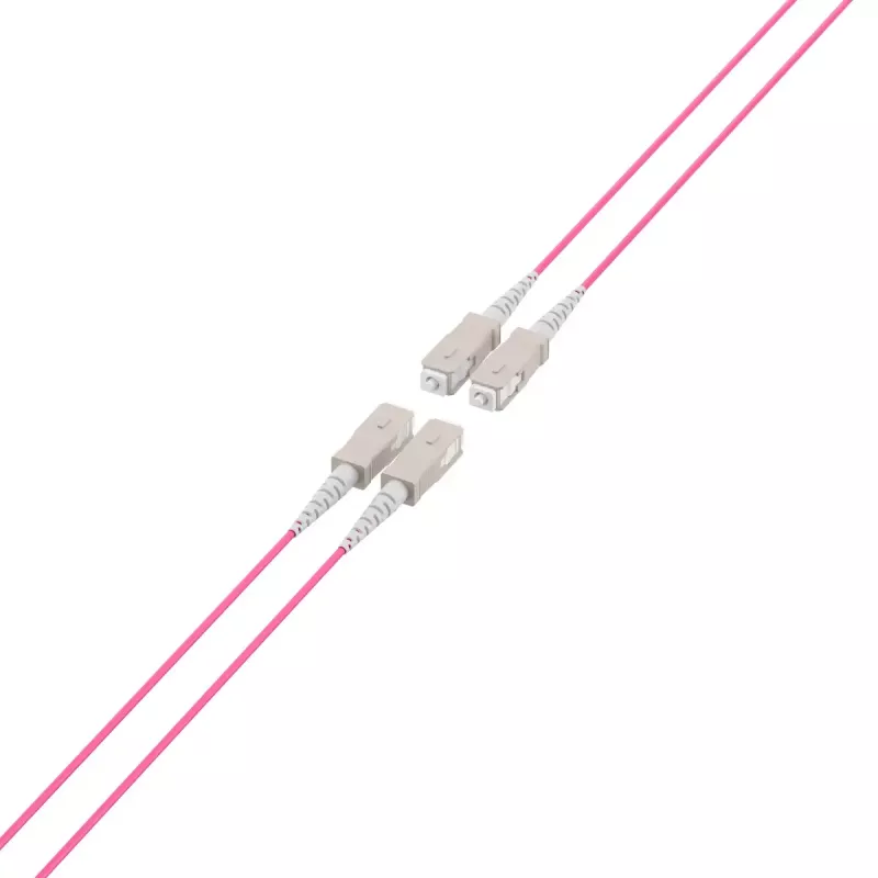 Glasfaserkabel EFB Elektronik O8301S10OM4 4x SC OM4 10 m Beige Schwarz Magenta