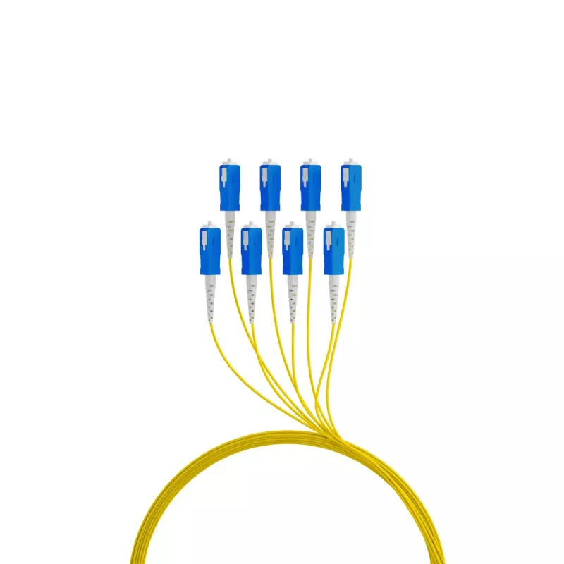 Lichtwellenleiterkabel EFB Elektronik O8321S10OS2 8x SC OS2 10 m Schwarz Blau Gelb