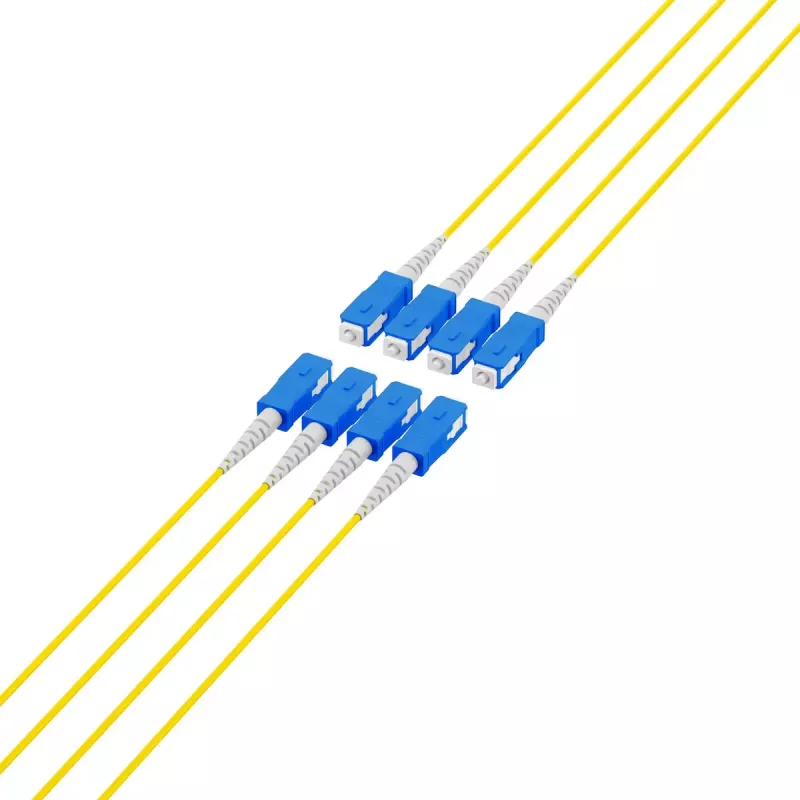 Lichtwellenleiterkabel EFB Elektronik O8321S10OS2 8x SC OS2 10 m Schwarz Blau Gelb