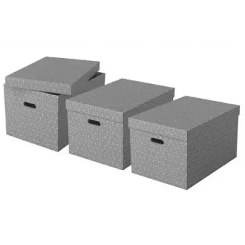 Aufbewahrungsbox ESSELTE 628287 rechteckig Karton grau 355×510×305 mm