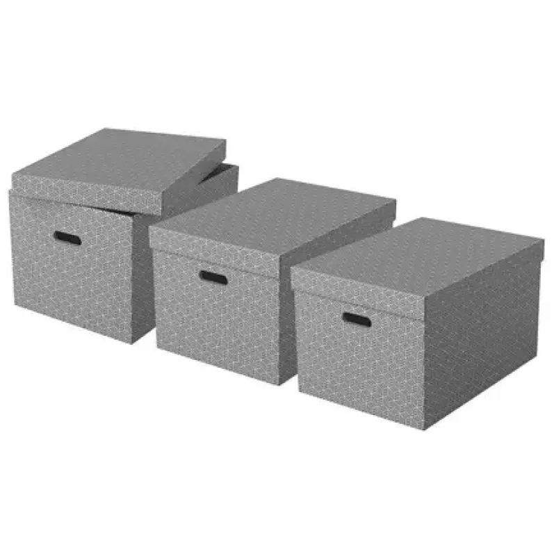 Aufbewahrungsbox ESSELTE 628287 rechteckig Karton grau 355×510×305 mm