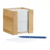 Notizspender Relaxdays Bambus, 900 Blatt, 105x105x105 mm