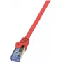 Netzwerkkabel LogiLink Cat6a S/FTP RJ-45 0,5m Rot
