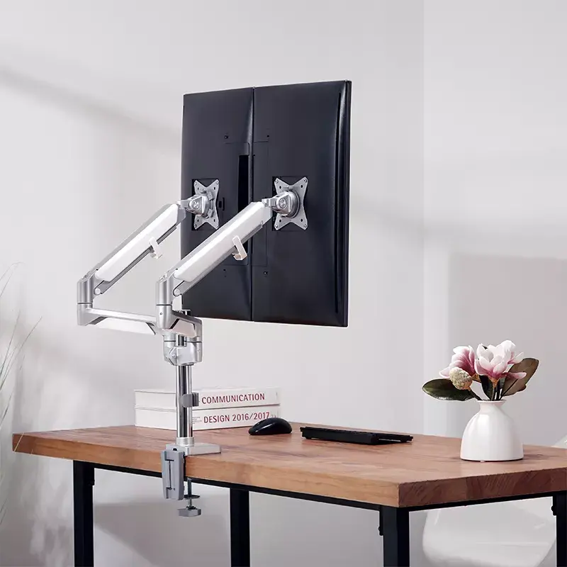Monitorhalterung LogiLink BP0089 32 Zoll Schreibtisch Silber