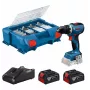Akku-Bohrschrauber Bosch GSR 18V-65, 18 V, Kit mit 2x 4,0 Ah Akkus und L-Boxx