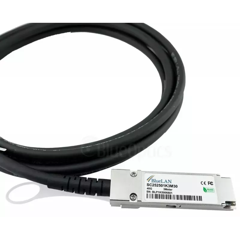 BlueOptics InfiniBand/fibre optic Kabel 3 m QSFP Schwarz