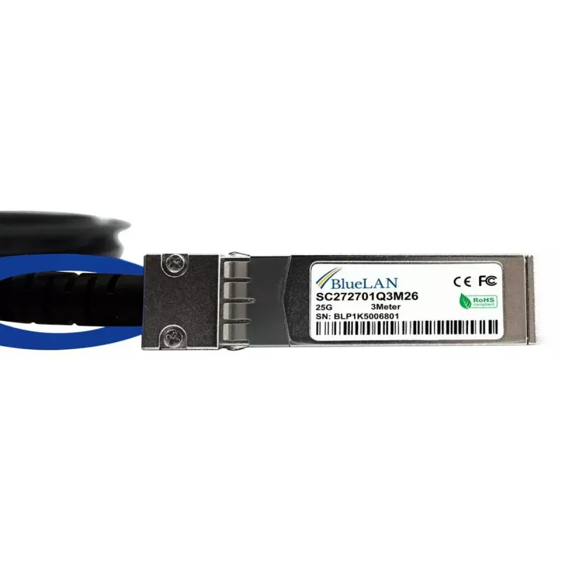 BlueOptics ET7302-DAC-0.5M-BL InfiniBand-/Glasfaserkabel SFP28 0,5 m Stecker/Stecker