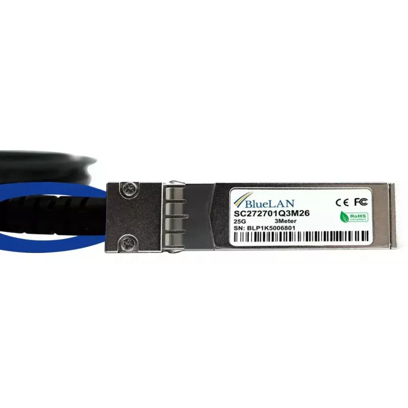 SFP DAC Kabel BlueOptics SFP-DAC25-1M-BL 1m SFP28 Stecker-Stecker
