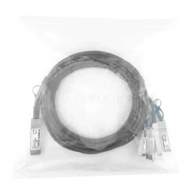Netzwerkkabel BlueOptics 100G2X25GPD2M-LEG-BL QSFP 4xSFP28 InfiniBand 2 m Schwarz
