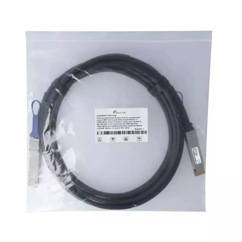 DAC-Kabel BlueOptics DAC-Q56DD-400G-2M-BL 2m QSFP-DD Stecker/Stecker