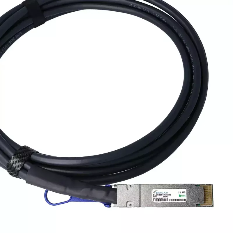 DAC-Kabel BlueOptics DAC-Q56DD-400G-2M-BL 2m QSFP-DD Stecker/Stecker