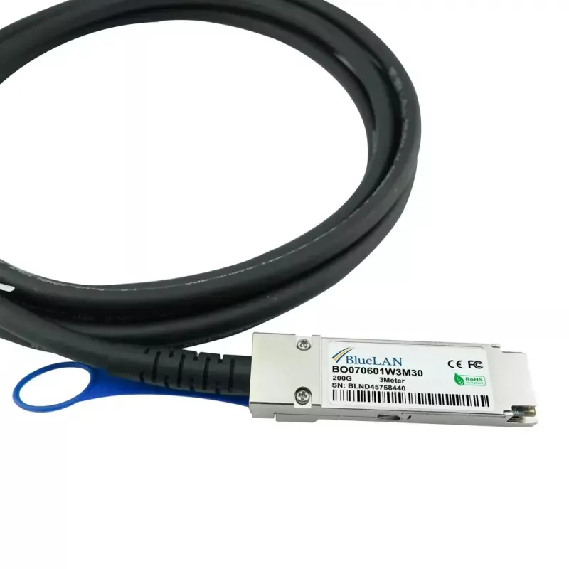 BlueOptics InfiniBand/Glasfaser-Breakout-Kabel QSFP56 auf 4xSFP56 1 m Schwarz