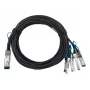 DAC-Kabel BlueOptics 470-ABOS-BL 2m QSFP28 4x SFP28 Schwarz