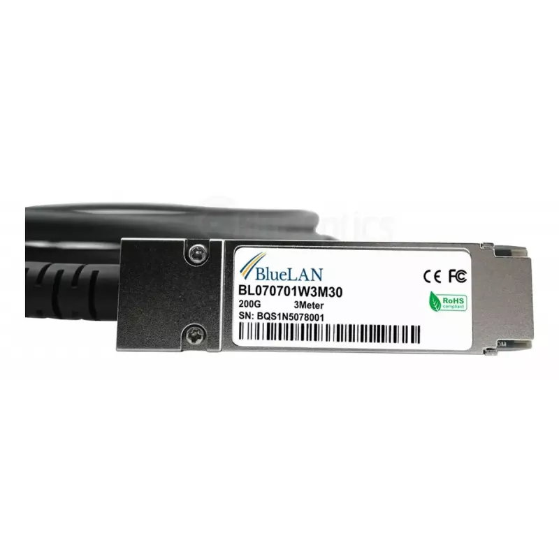 DAC-Kabel BlueOptics QSFP-200G-C3M-BL 3m QSFP56 Schwarz