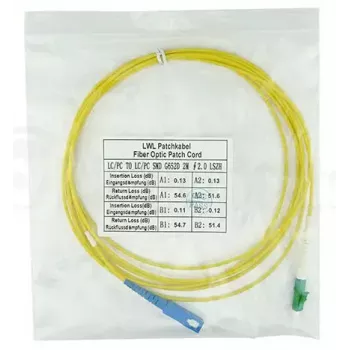 Glasfaserkabel BlueOptics SFP2122BU50MX LC SC OS2 50 m Gelb