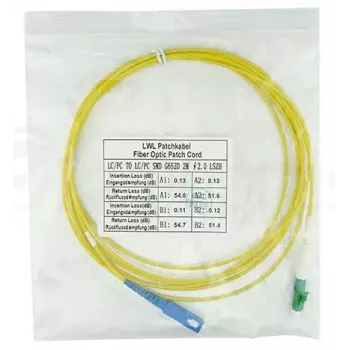 Glasfaserkabel BlueOptics SFP2122BU0.5MX LC SC OS2 0,5 m Gelb