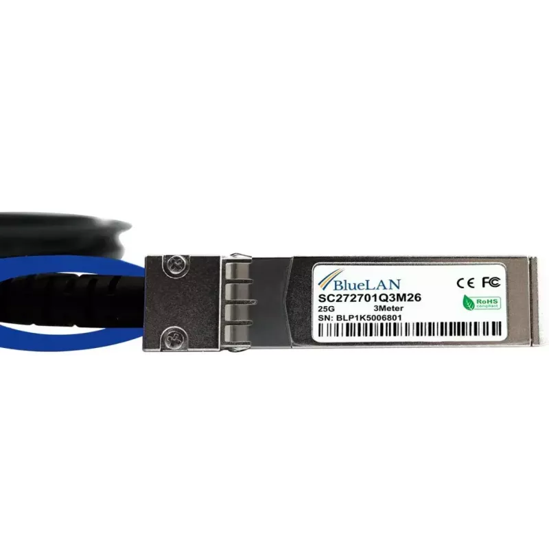 BlueOptics SFP-H25G-CU5M-BL InfiniBand-Glasfaserkabel 5 m SFP28 Schwarz