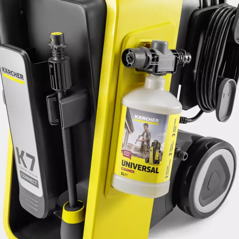 Karcher K 7 Comfort Premium Connect Hochdruckreiniger — 180 bar, 600 l/h, 3000 W, PremiumFlex-Schlauch 10m, Bluetooth Smart