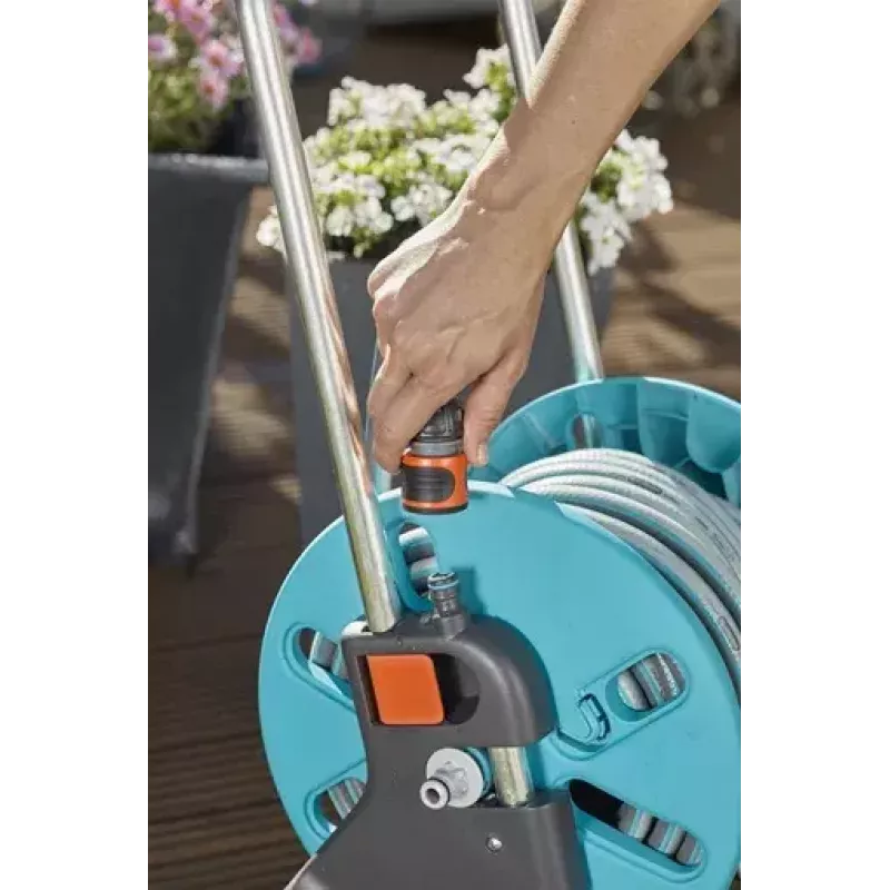 Gardena CleverRoll S Schlauchtrommel-Set 20 m, Türkis/Grau (18502-20)