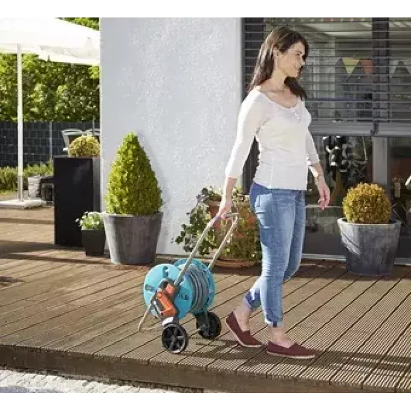 Gardena CleverRoll S Schlauchtrommel-Set 20 m, Türkis/Grau (18502-20)