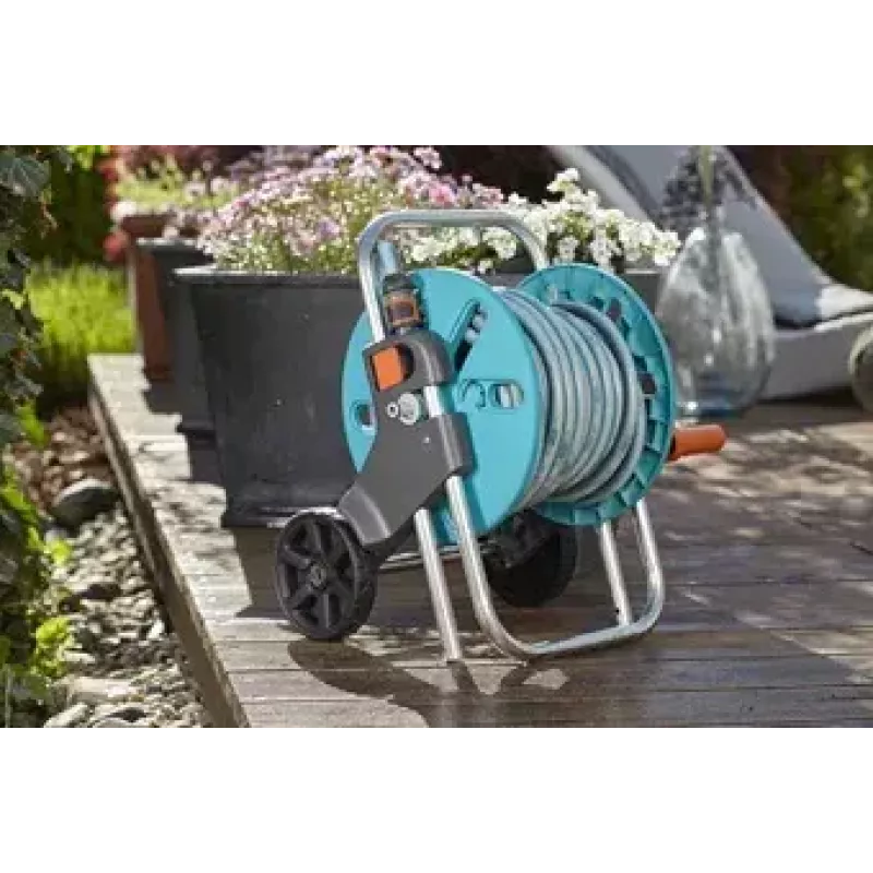 Gardena CleverRoll S Schlauchtrommel-Set 20 m, Türkis/Grau (18502-20)