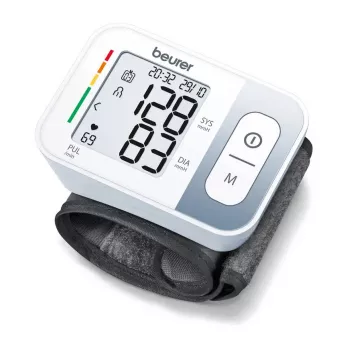 Automatisches Handgelenk-Blutdruckmessgerät Beurer BC 28 — Handgelenkplatzierung, LCD, Puls und MAP, 80×60×29 mm