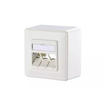 Wandplatte Metz Connect 1309160002-E RJ-45 Weiß 85x85mm